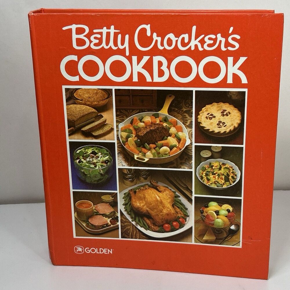 Vtg Betty Crocker's Cookbook Golden Big Red 5 Ring Hardcover 1984 12th Print